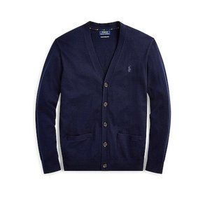 POLO RALPH LAUREN LONG SLEEVE V-NECK WOOL CARDIGAN - SIZE LARGE